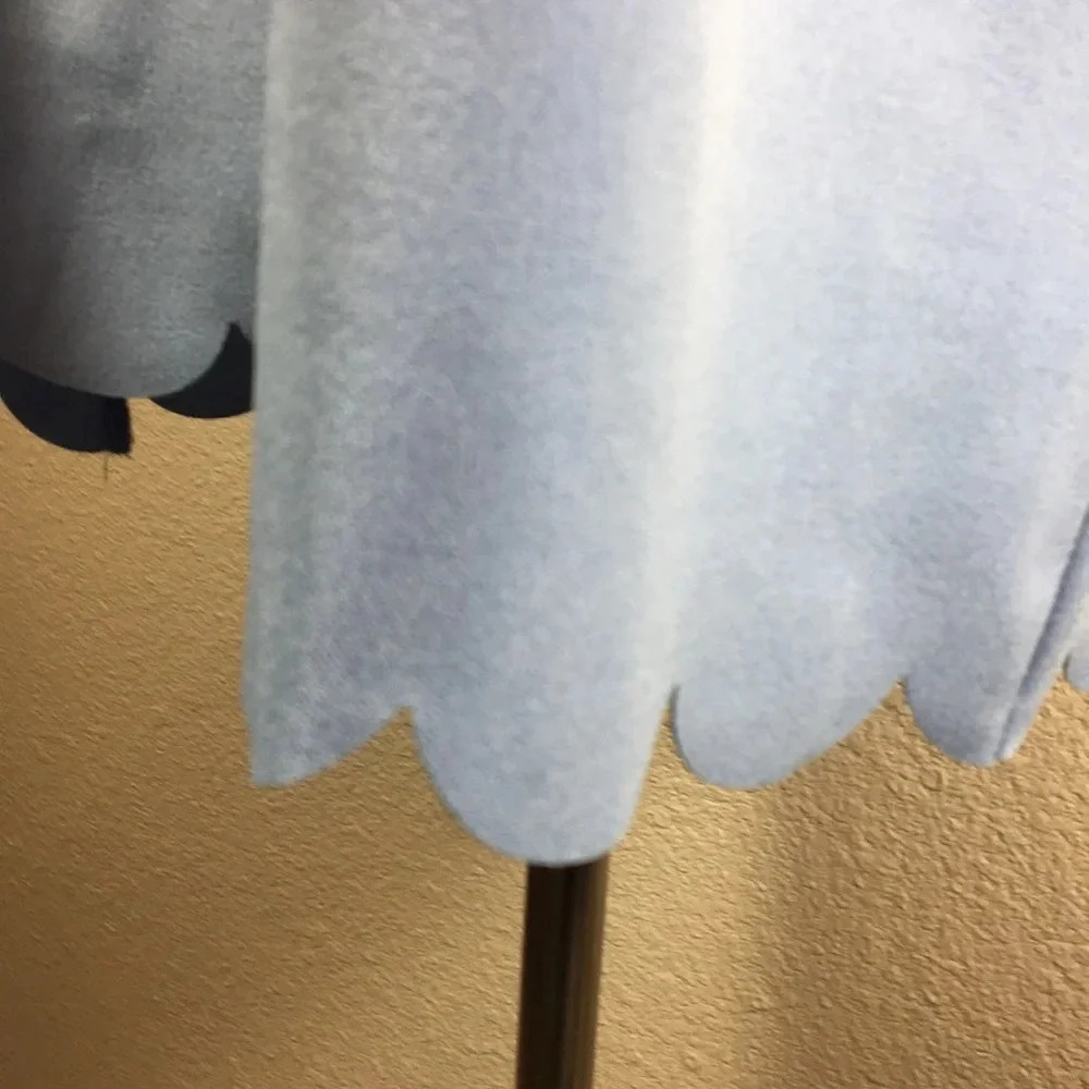 NEW*PinkBlush Blue Solid‎ Scalloped Hem Top - Picture 10 of 15